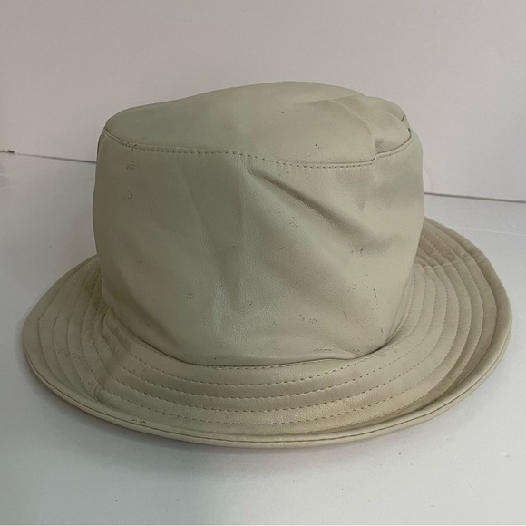 David and Young Beige Vegan Faux Leather Bucket Hat - Picture 7 of 8